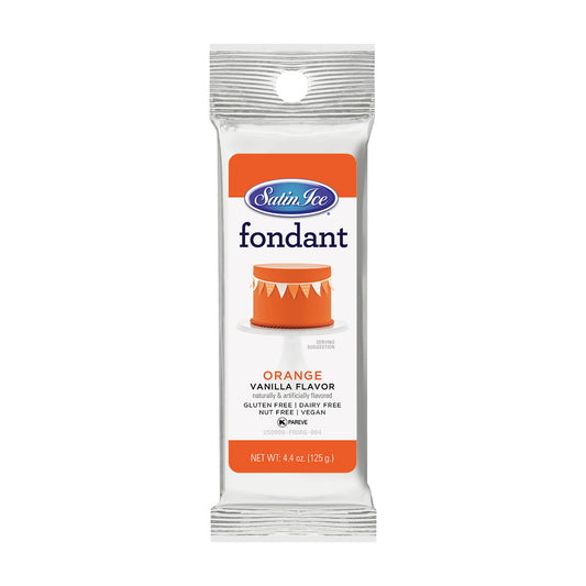 Orange Satin Ice Fondant, 4.4oz