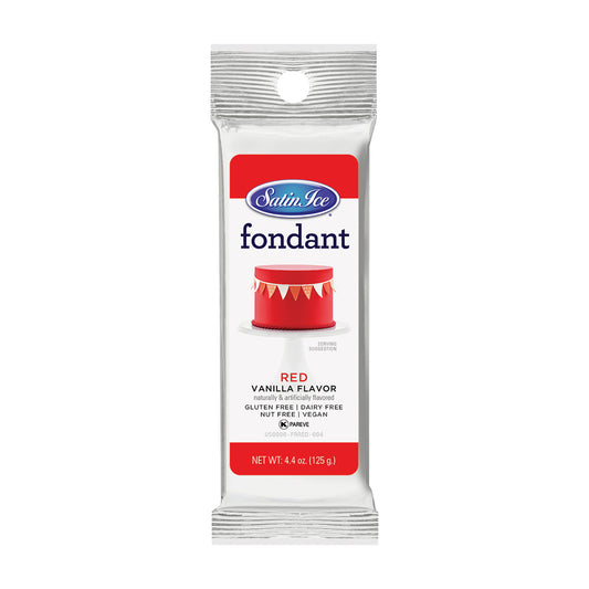 Red Satin Ice Fondant, 4.4oz