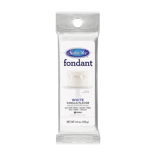 White Satin Ice Fondant, 4.4oz
