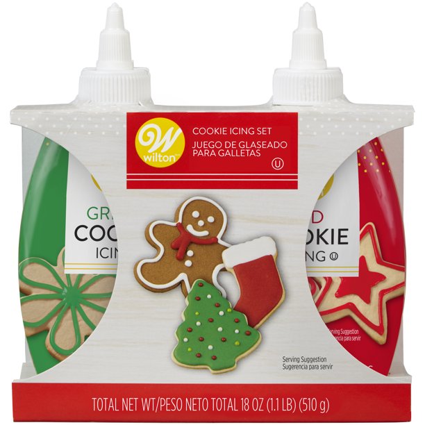 Cookie Icing Red and Green, 2 Pack
