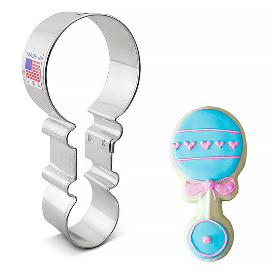 Baby Rattle Cookie Cutter, 4.5"
