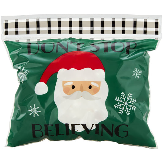 Santa Resealable Treat Bags, 20 Pack