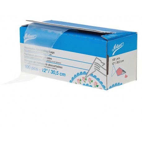Disposable Bag Roll, 12", 100 Pack