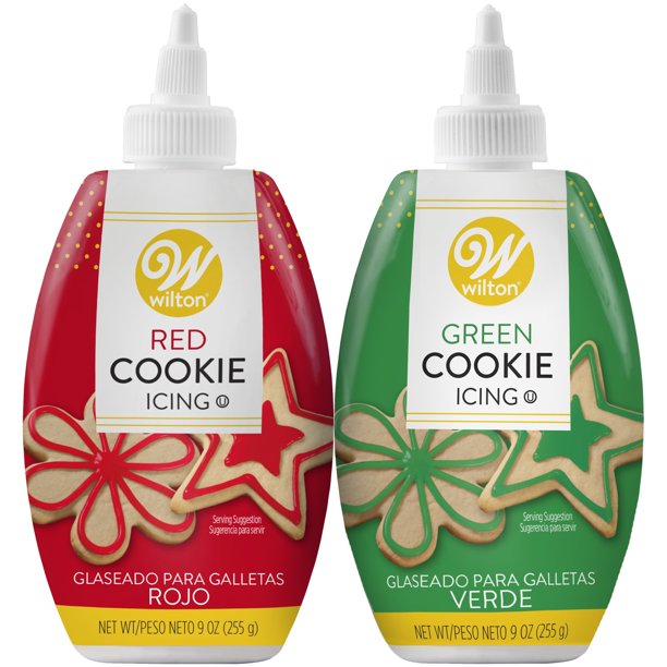 Cookie Icing Red and Green, 2 Pack