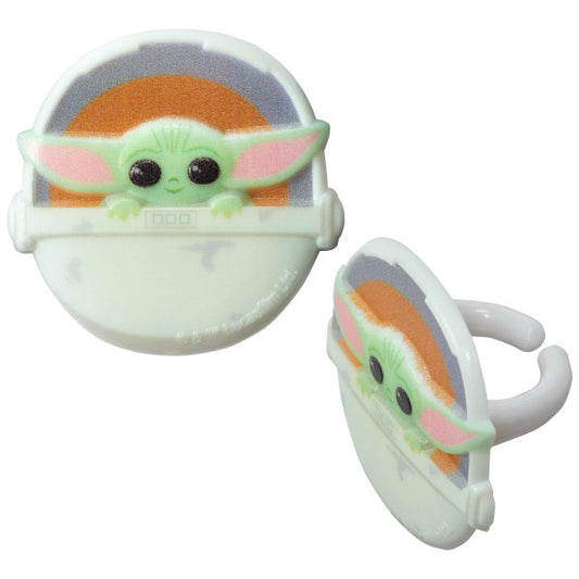 Star Wars Mandalorian Child Rings, 8 Pack