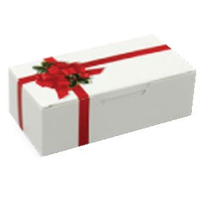 Ribbon & Holly Box, 1 lb, 1 Piece