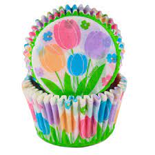 Tulips Cupcake Liner, 32 Pack