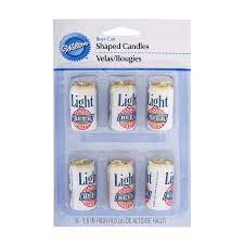 Beer Can Candles, 6 Pack
