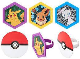 Pokemon Rings, 8 Pack