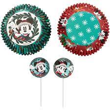 Christmas Mickey Baking Cup & Pick Combo Tube, 72 Piece