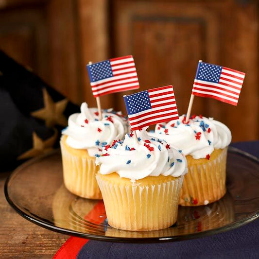 American Flag Pick, 2.5" tall, 25 Pack