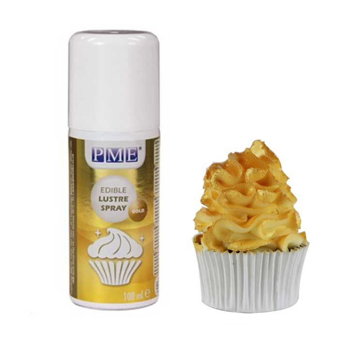 Edible Gold Lustre Spray, PME, 3.38 oz