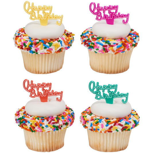 Happy Birthday Picks, 12 Pack