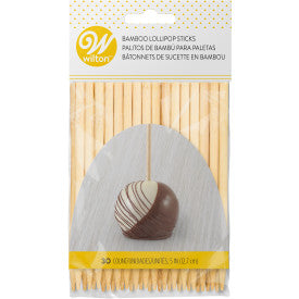 Bamboo Candy Apple Sticks, 30 Pack