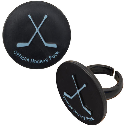 Hockey Puck Rings, 12 Pack