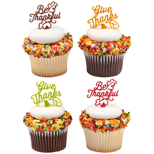 Thankful Cupcake Picks, 8 Pack