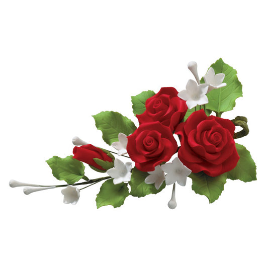 Gum Paste Red Rose Bouquet