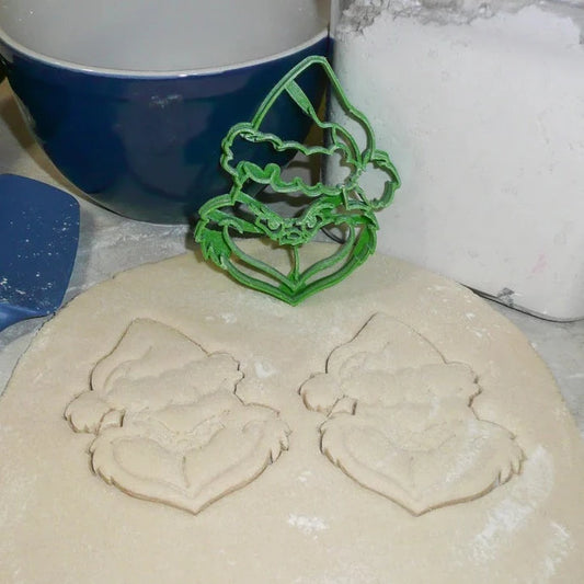 Grinch Head Plastic Cookie Cutter