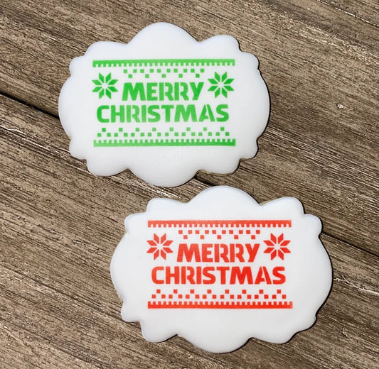 Knitted Merry Christmas Cookie Stencil