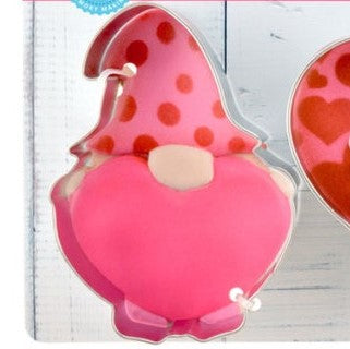 Valentine Gnome Cookie Cutter, 3.75"