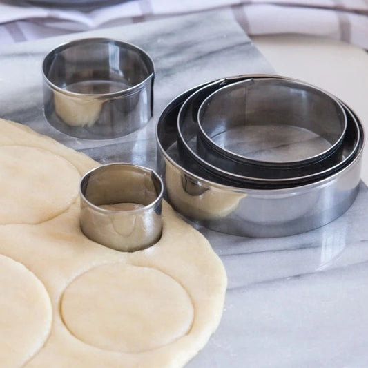 Round Cookie Biscuit Cutter Set, 5 Piece