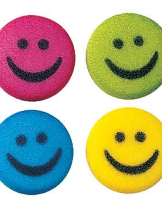 3/4in Sugar Happy Faces, 12 Pack