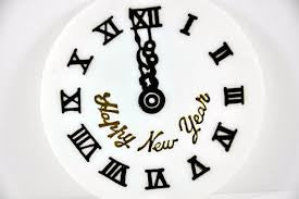 Happy New Year Clock Cake Topper