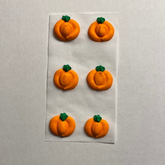 Mini Royal Icing Pumpkins, 6 Pack