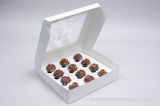 Cupcake Box Mini, Holds 12, White