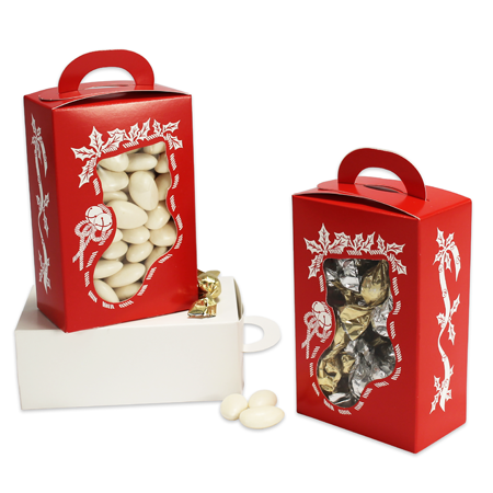 Red Stocking Tote Box, 1/2 lb.