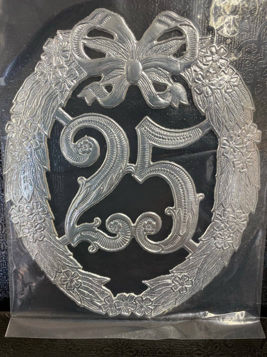 25th Wreath, Large Foil Plaque