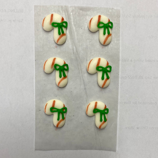 Mini Royal Icing Candy Canes, 6 Pack