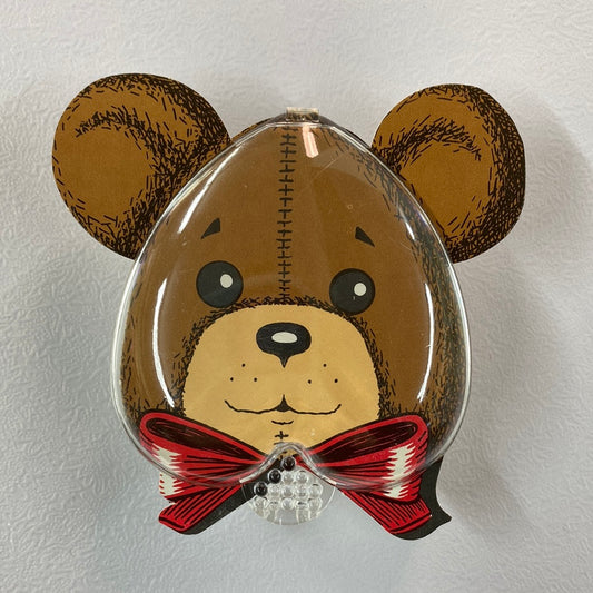 Clear Hinged Heart Box with Teddy Bear Insert