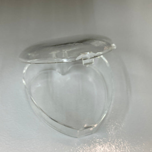 Clear Hinged Heart Box with Teddy Bear Insert