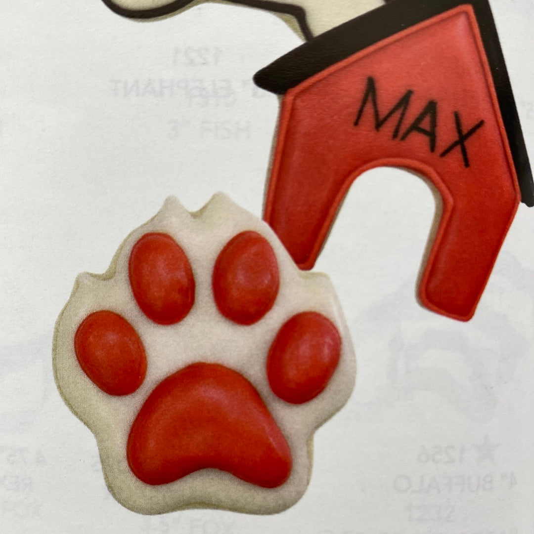 Dog Paw Print Cookie Cutter, 3"