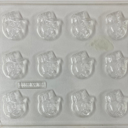 Baseball Face with Baseball Cap, Bite Size Mold