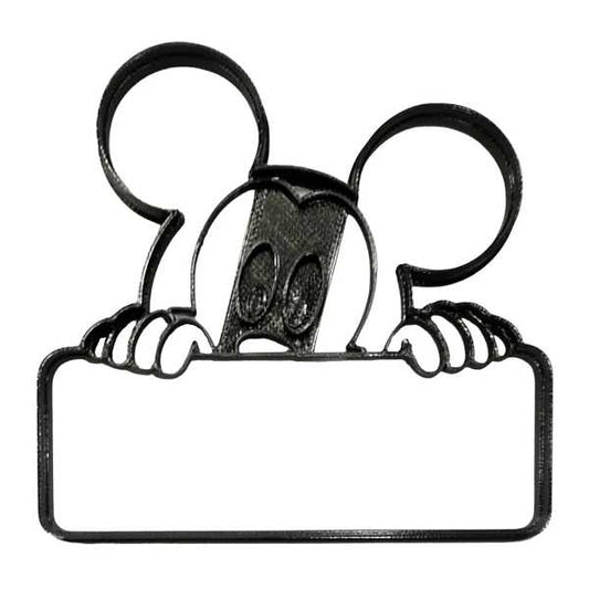 Mickey Mouse Peek A Boo Banner Plastic Cookie Cutter