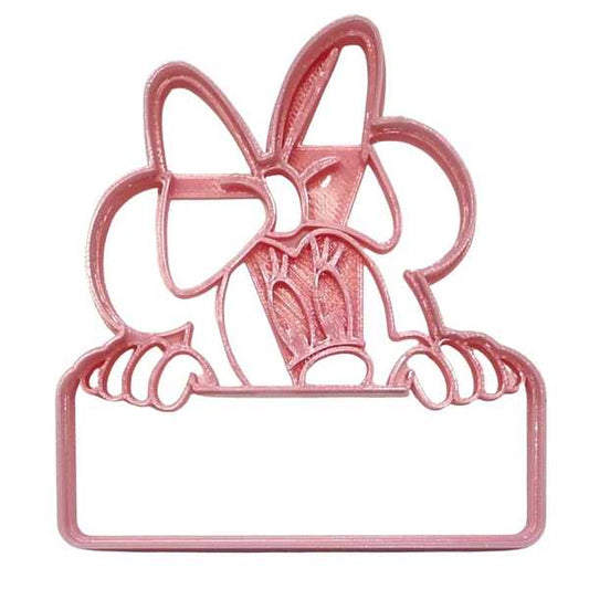 Minnie Mouse Peek A Boo Banner Plastic Cookie Cutter