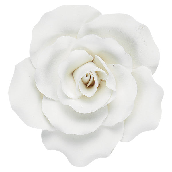 Gum Paste White Rose, 2.5"