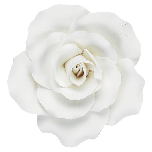 Gum Paste White Rose, 2.5"