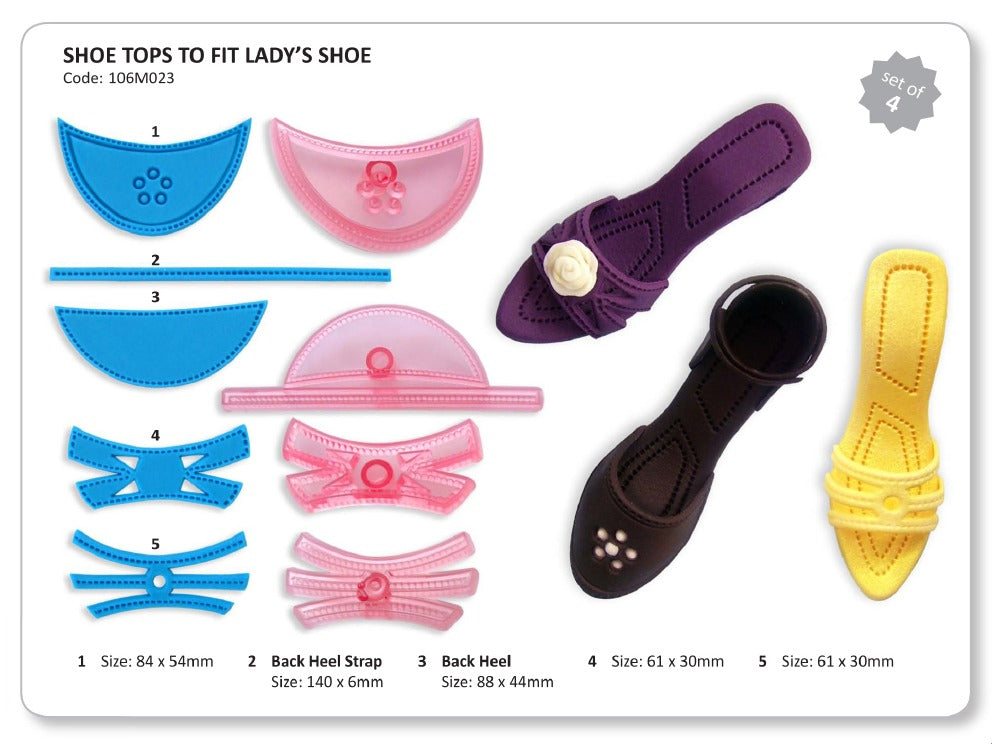 JEM Lady's Shoe Tops Cutter Set, 4 Piece