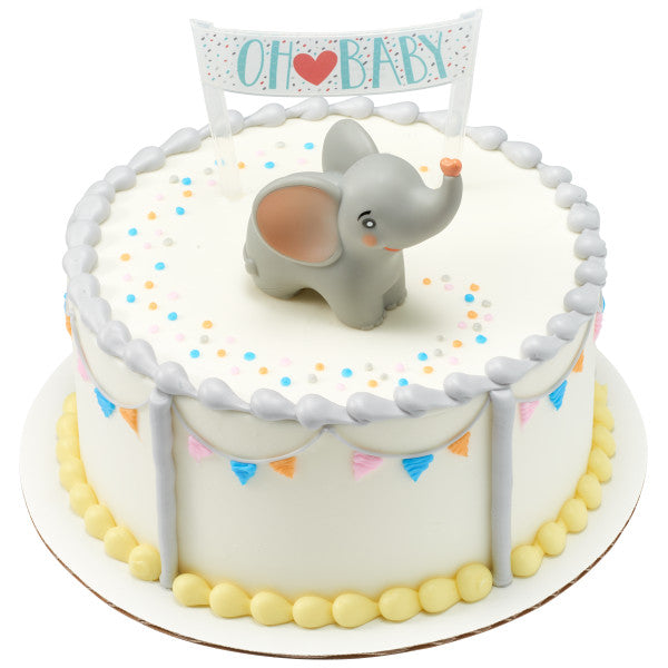 Elephant Baby Shower Cake Decorations, Baby Elephant Cake Topper