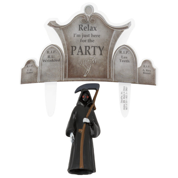 Grim Reaper & Gravestone Decorating Set