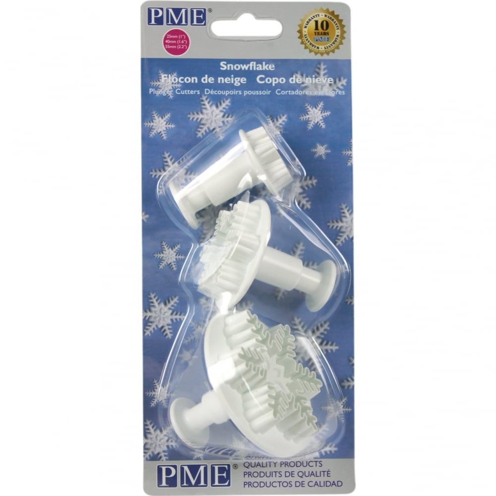 PME Snowflake Plunger Cutters, 3 Piece