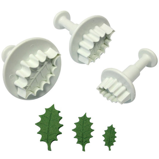 PME Holly Leaf Plunger Cutter/Veiner, 3 piece