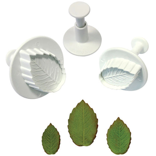 PME Rose Leaf Plunger Cutter/Veiner, 3 Piece