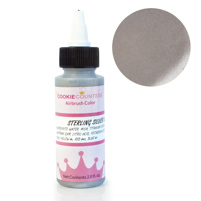 Sterling Silver Shimmer Airbrush Color, 2oz