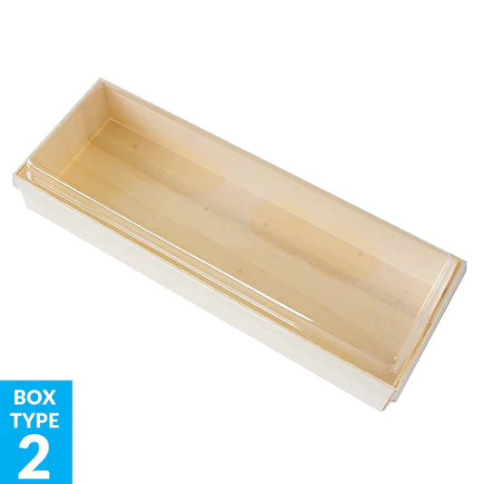 Wood Cookie Box, 8 x 2.75 x 1.5", 5 Pack