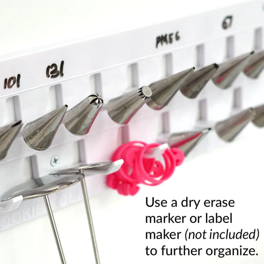 Wall Mounted Piping Tip Holder Organizer