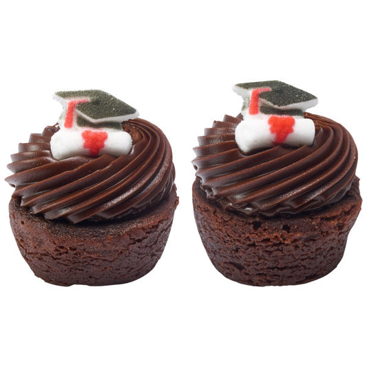 Sugar Graduation Cap and Diploma Charms, 15 Pack